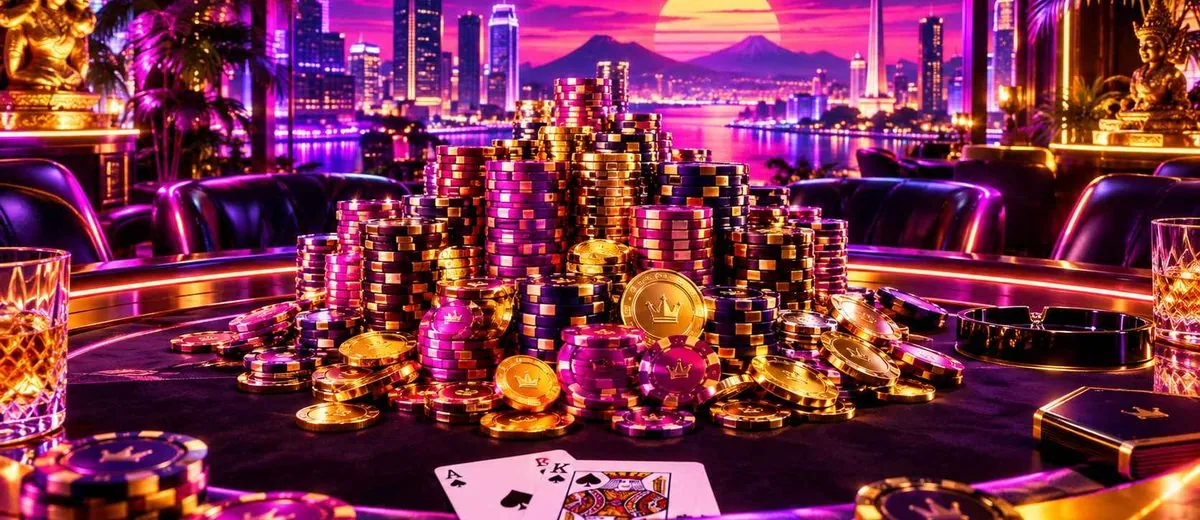Ilustrasi poker game and casino chips — panduan Bonus New Member 50 Lentera4d