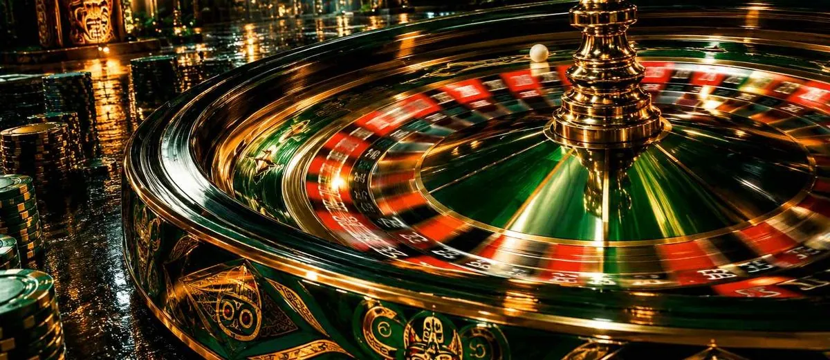 Ilustrasi roulette table and golden casino — panduan Cara Deposit Slot Lentera4d