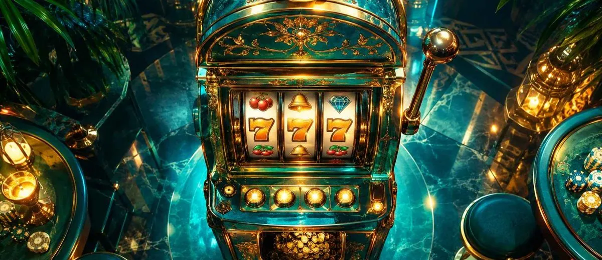 Ilustrasi slot machine and golden casino — panduan Slot Bonus 200 Lentera4d